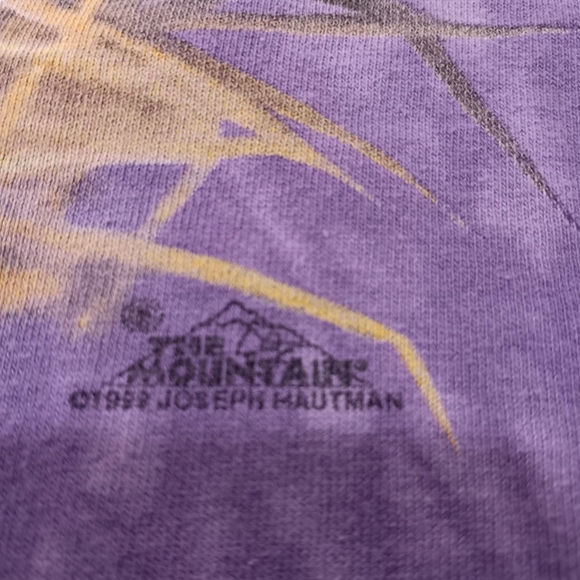 Y2K 1999 The Mountain Tie-Dye Wolf tee, XXL, Purple, Good cond., rips last pic - Picture 4 of 6